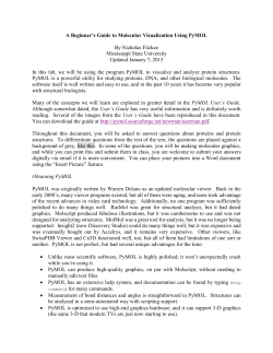 PyMOL Tutorial - Fitzkee Lab @ Mississippi State