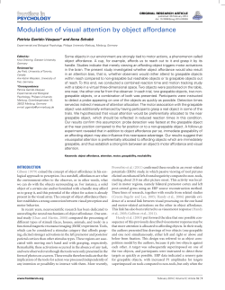 Modulation of visual attention by object affordance