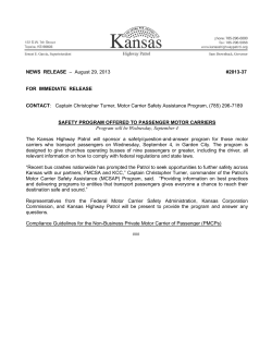 NEWS RELEASE - Kansas Corporation Commission