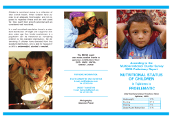 NutRItIoNAl StAtuS of ChIldReN
