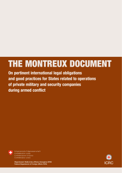 The Montreux document