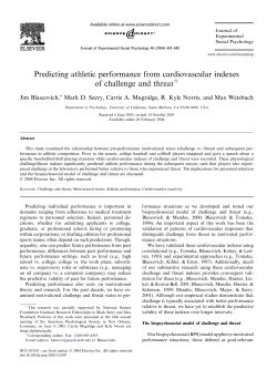 Predicting athletic performance from cardiovascular