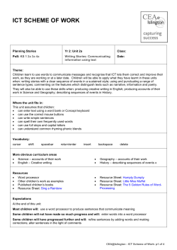 ict scheme of work