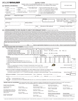entry form - BolderBOULDER