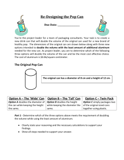 Re-Designing the Pop Can