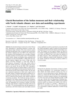 Glacial fluctuations of the Indian monsoon and their relationship with