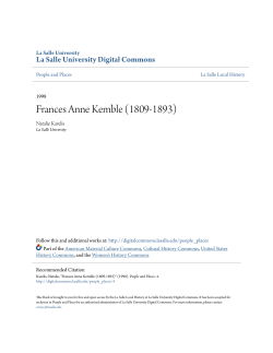Frances Anne Kemble (1809-1893) - La Salle University Digital