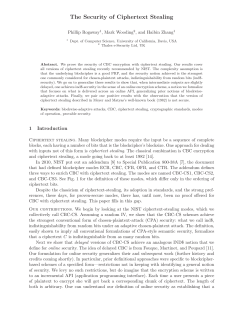 The Security of Ciphertext Stealing