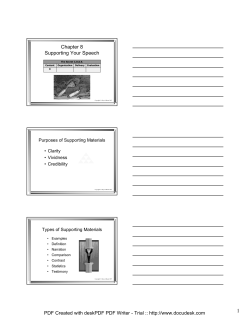 Chapter 8 Supporting Your Speech PDF Created with deskPDF PDF