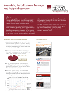 Maximizing the Utilization of Passenger and Freight Infrastructure