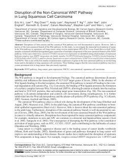 Disruption of the Non-Canonical WNT Pathway in Lung Squamous