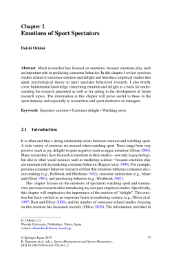 Emotions of Sport Spectators