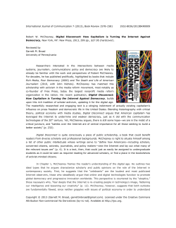 Robert W. McChesney, Digital Disconnect