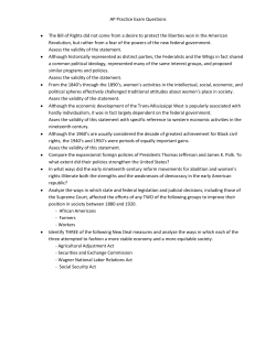 AP Practice Exam Questions The Bill of Rights did not come from a