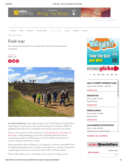 Field trip! - Natural Resources Foundation of Wisconsin