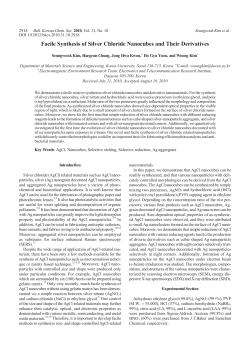 Facile Synthesis of Silver Chloride Nanocubes and Their Derivatives