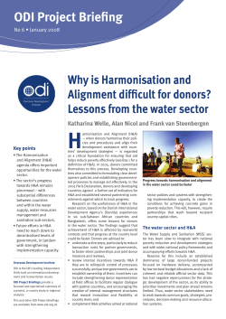 Why is Harmonisation and Alignment difficult for donors? Lessons