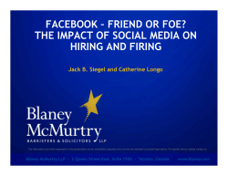 facebook &ndash; friend or foe?