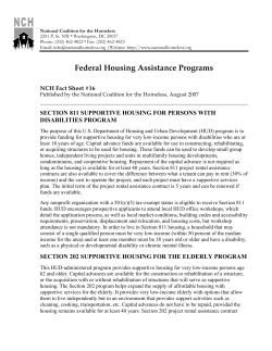 Federal Housing Assistance Programs