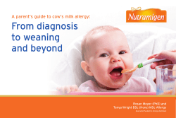 A parent`s guide to cow`s milk allergy booklet