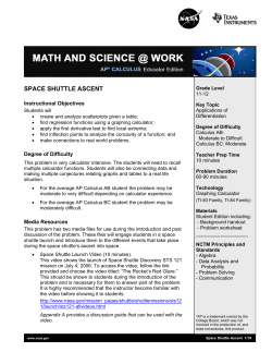 Space Shuttle Ascent - TI Education