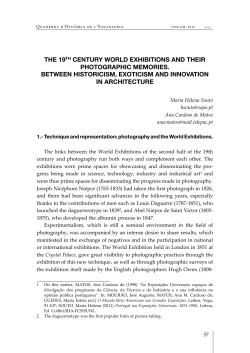 THE 19TH CENTURY WORLD EXHIBITIONS AND THEIR