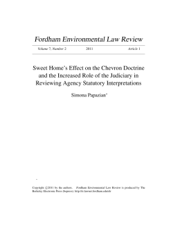 Sweet Home`s Effect on the Chevron Doctrine and the