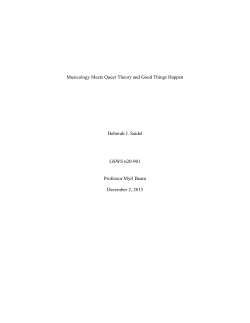 Musicology Meets Queer Theory and Good Things