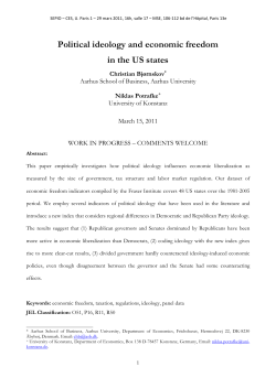 Political ideology and economic freedom in the US states