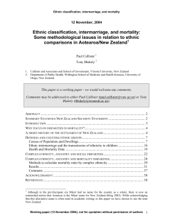 Ethnic classification, intermarriage, and mortality