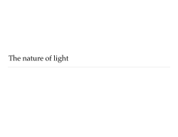 The nature of light