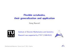 Flexible octahedra, their generalization and application