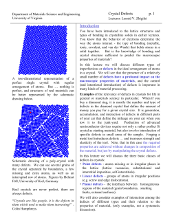 Crystal Defects