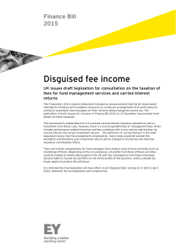 EY Finance Bill 2015: Disguised fee income
