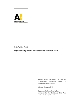 Bicycle braking friction measurements on winter roads