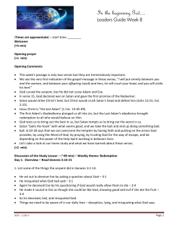 Genesis Leaders Guide Week 8