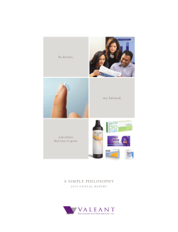 2014 Annual Report - Valeant Pharmaceuticals