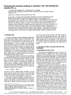 Femtosecond real-time probing of reactions. VIII. The bimolecular