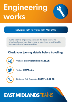 Engineering works - East Midlands Trains