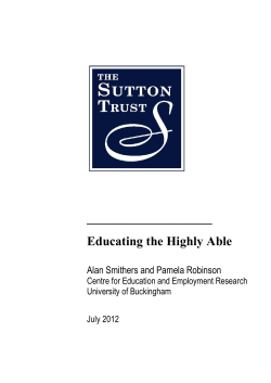 Educating the Highly Able