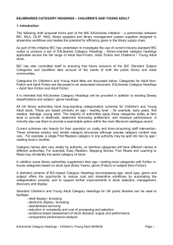 E4libraries Category Headings: Children`s and young adults