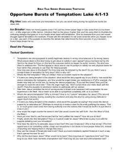 Opportune Bursts of Temptation: Luke 4:1-13