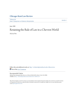 Retaining the Rule of Law in a Chevron World