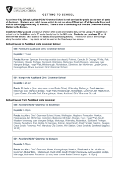 SCHOOL BUSES - Auckland Girls Grammar School