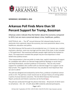 The Arkansas Poll - J. William Fulbright College of Arts and Sciences