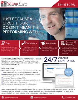 JUST BECAUSE A CIRCUIT IS UP, DOESN`T MEAN IT IS