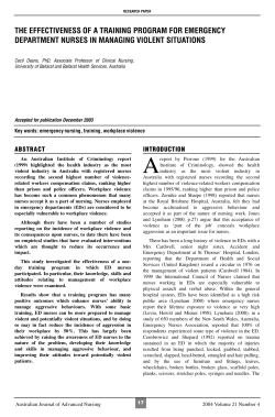 the effectiveness of a training program for emergency