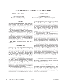 background subtraction and dust storm detection