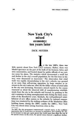 New York City`s mixed economy: ten years later