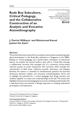 Rude Boy Subculture, Critical Pedagogy, and the